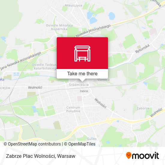 Zabrze Plac Wolności map