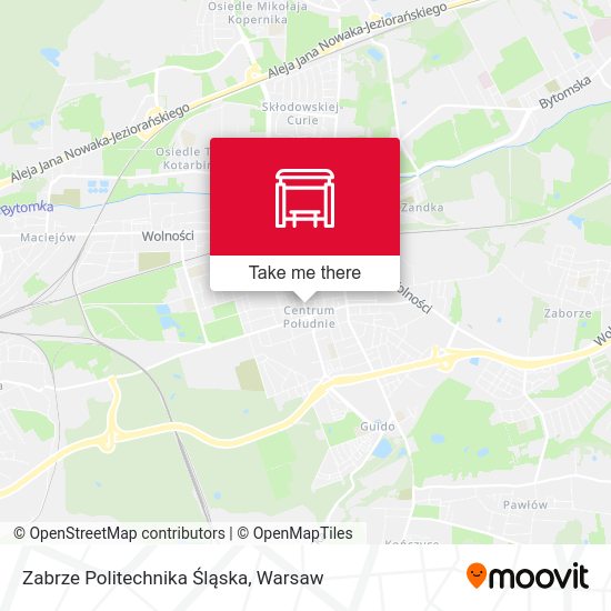 Zabrze Politechnika Śląska map