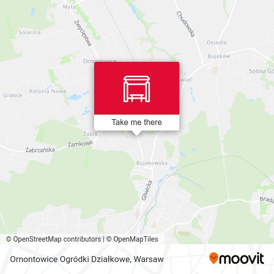 Ornontowice Ogródki Działkowe map