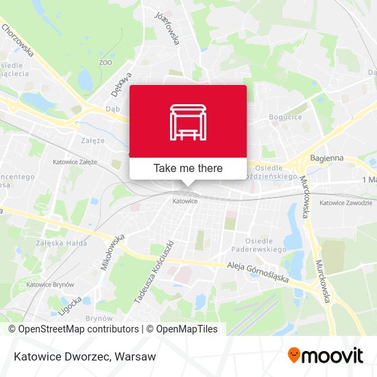 Katowice Dworzec map