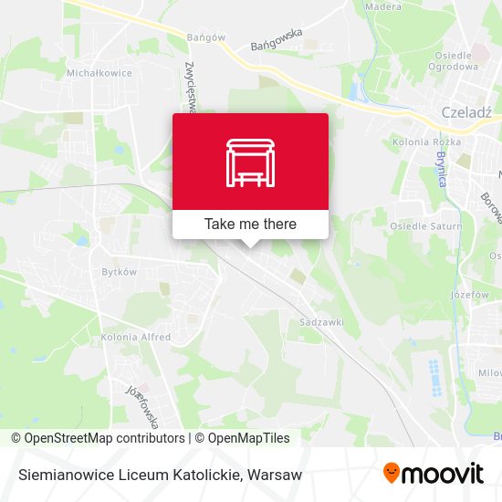 Siemianowice Liceum Katolickie map