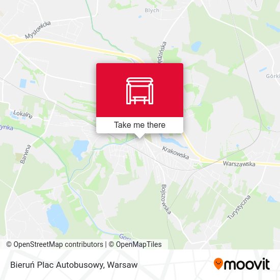 Bieruń Plac Autobusowy map