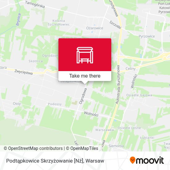 Карта Podtąpkowice Skrzyżowanie [Nż]