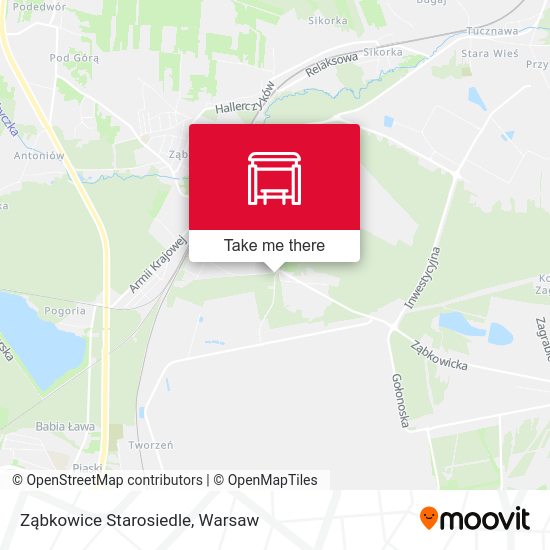 Карта Ząbkowice Starosiedle