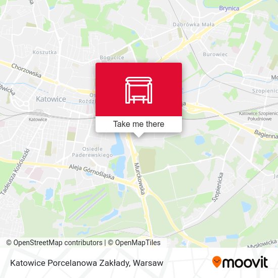 Katowice Porcelanowa Zakłady map