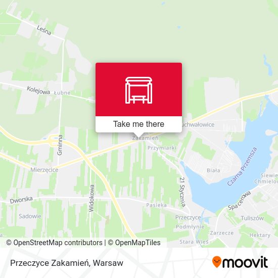 Przeczyce Zakamień map