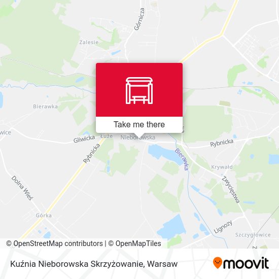 Kuźnia Nieborowska Skrzyżowanie map