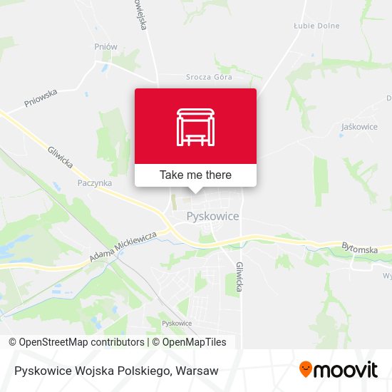 Pyskowice Wojska Polskiego map