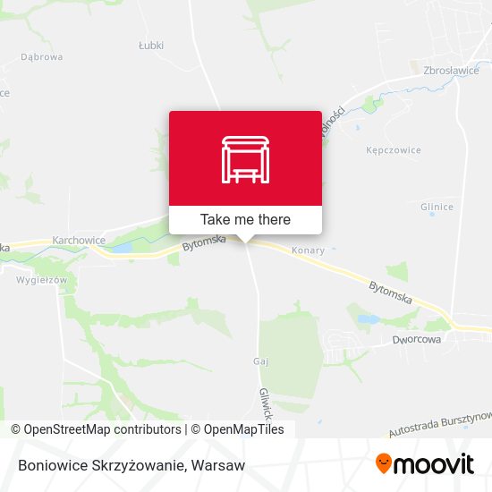 Boniowice Skrzyżowanie map