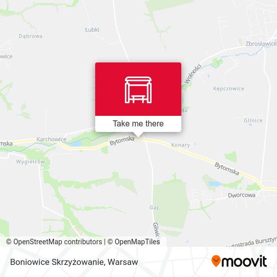 Карта Boniowice Skrzyżowanie