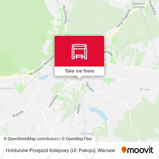 Карта Hołdunów Przejazd Kolejowy (Ul. Pokoju)