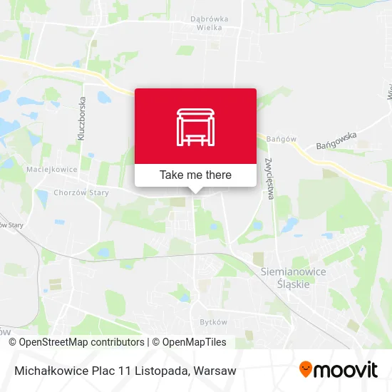 Карта Michałkowice Plac 11 Listopada