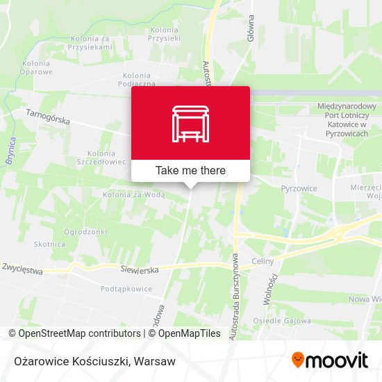 Ożarowice Kościuszki map