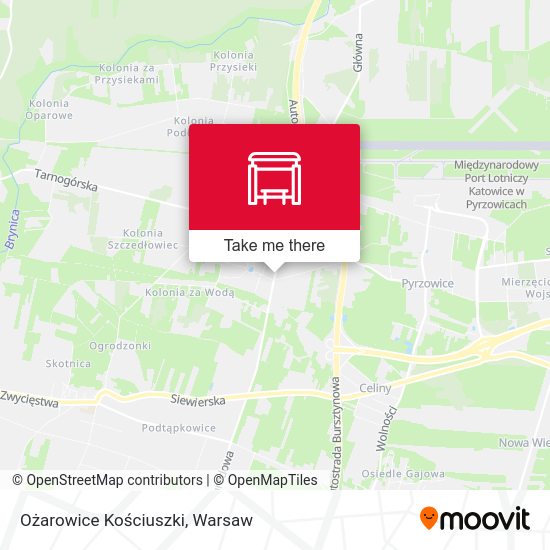 Ożarowice Kościuszki map