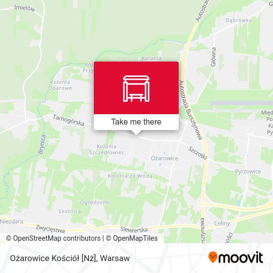 Карта Ożarowice Kościół [Nż]