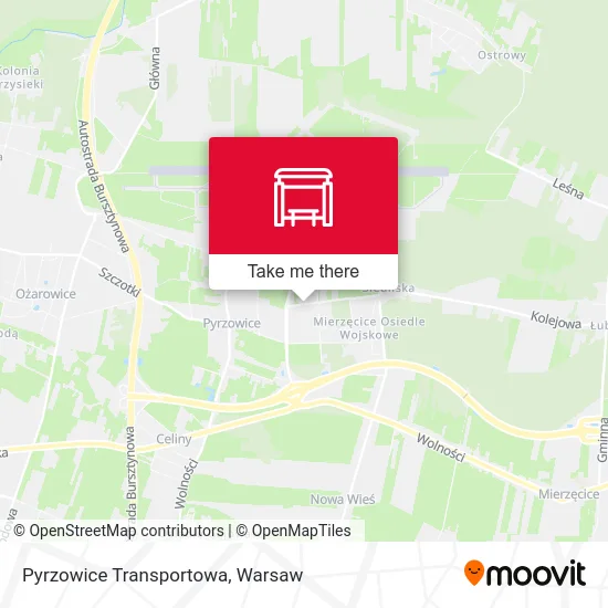 Карта Pyrzowice Transportowa