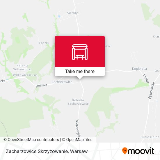 Zacharzowice Skrzyżowanie map