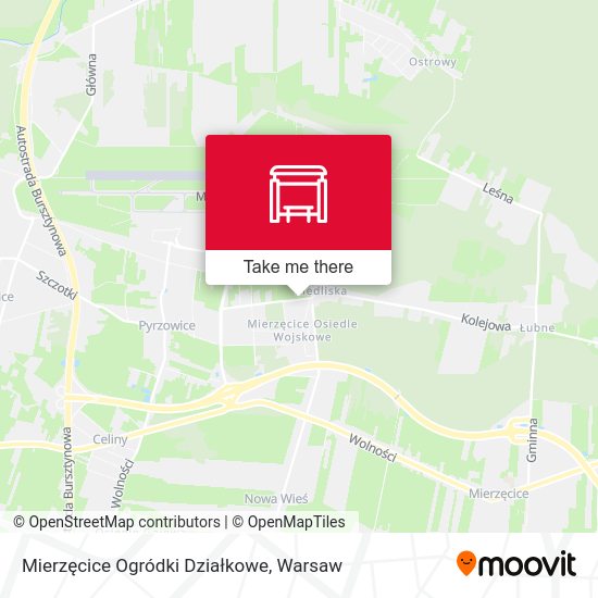 Mierzęcice Ogródki Działkowe map