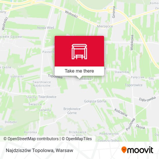 Карта Najdziszów Topolowa