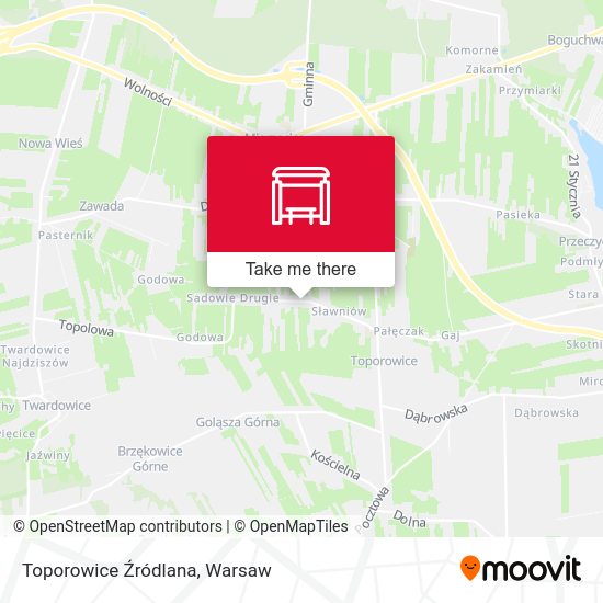 Toporowice Źródlana map