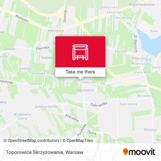 Toporowice Skrzyżowanie map