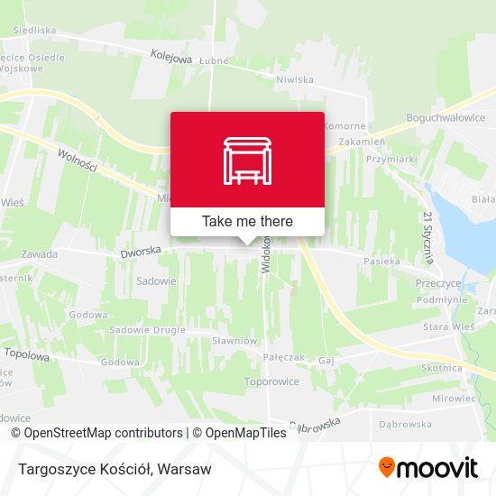 Targoszyce Kościół map