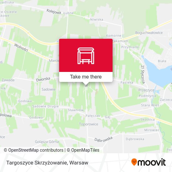 Карта Targoszyce Skrzyżowanie