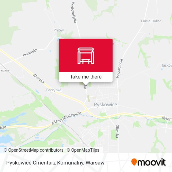 Карта Pyskowice Cmentarz Komunalny