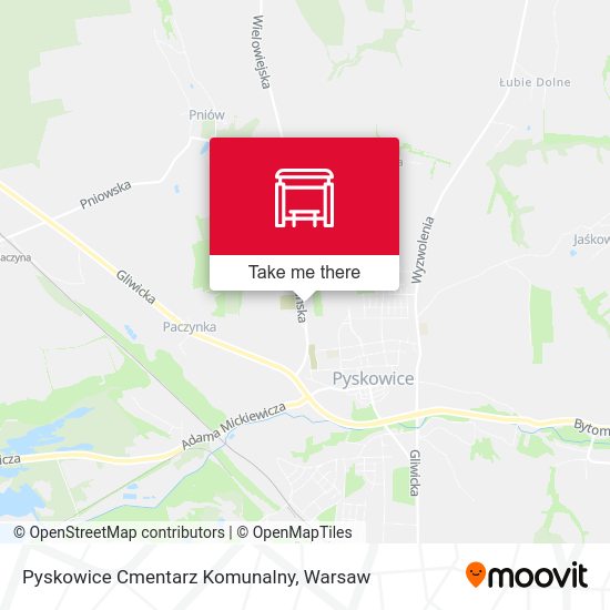 Pyskowice Cmentarz Komunalny map