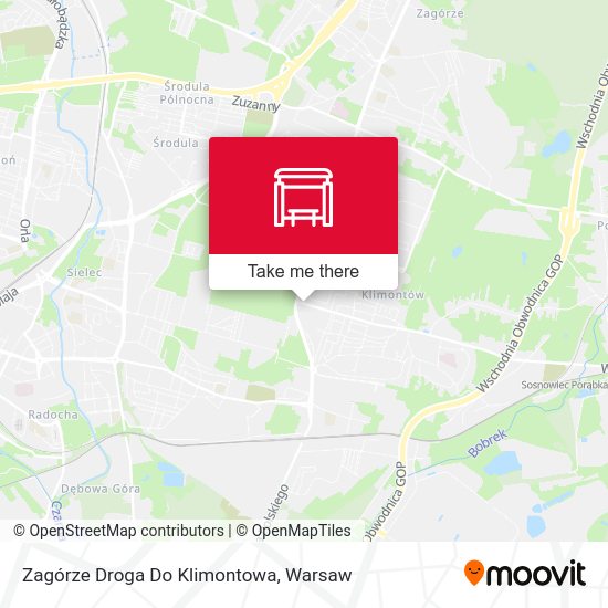 Zagórze Droga Do Klimontowa map