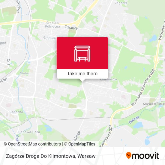 Zagórze Droga Do Klimontowa map