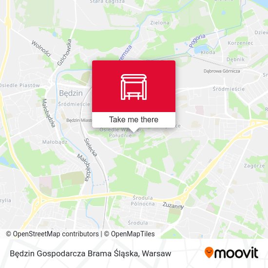 Będzin Gospodarcza Brama Śląska map