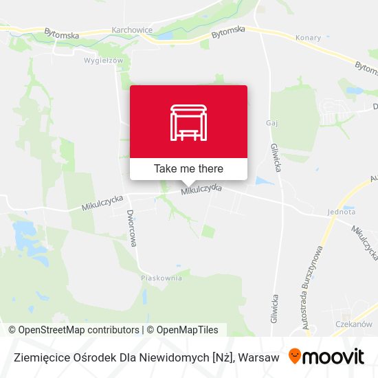 Карта Ziemięcice Ośrodek Dla Niewidomych [Nż]