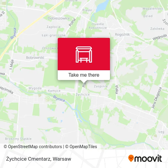 Карта Żychcice Cmentarz