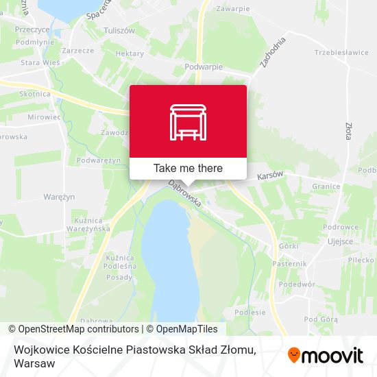 Wojkowice Kościelne Piastowska Skład Złomu map