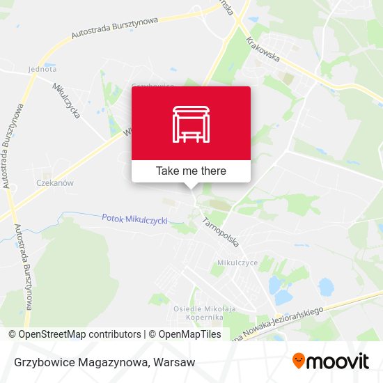 Grzybowice Magazynowa map