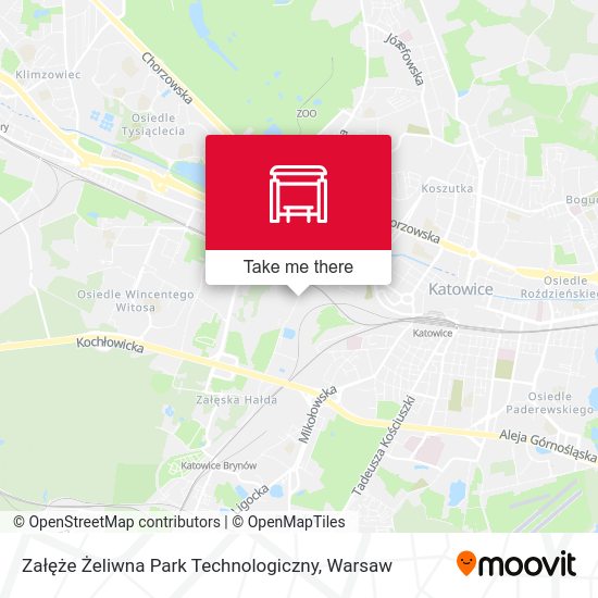 Карта Załęże Żeliwna Park Technologiczny