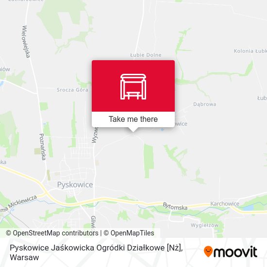 Карта Pyskowice Jaśkowicka Ogródki Działkowe [Nż]