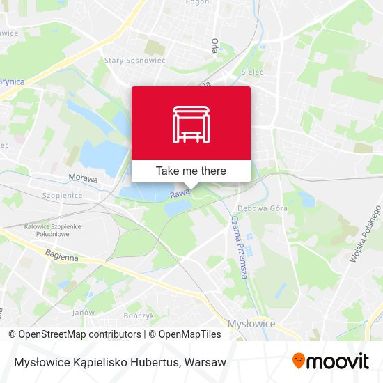 Mysłowice Kąpielisko Hubertus map