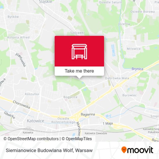 Siemianowice Budowlana Wolf map