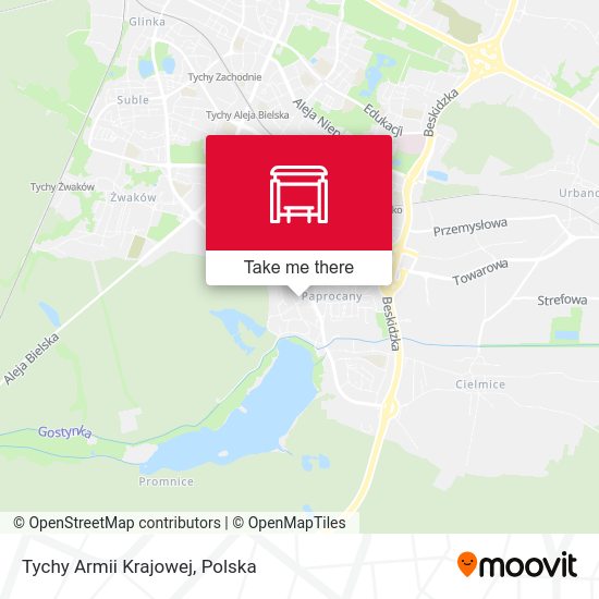 Карта Tychy Armii Krajowej