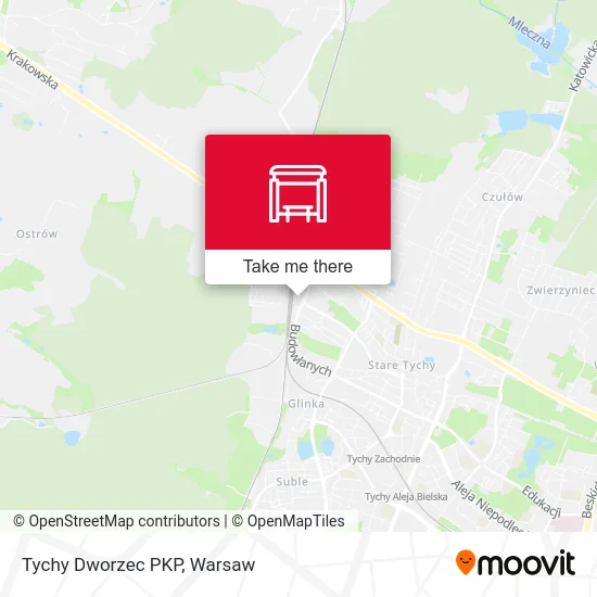 Tychy Dworzec PKP map