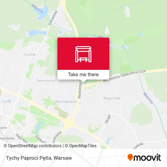 Tychy Paproci Pętla map