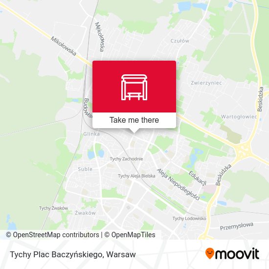 Карта Tychy Plac Baczyńskiego