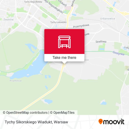 Tychy Sikorskiego Wiadukt map