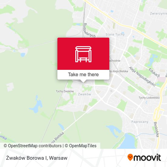 Żwaków Borowa I map