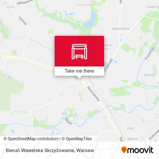 Bieruń Wawelska Skrzyżowanie map