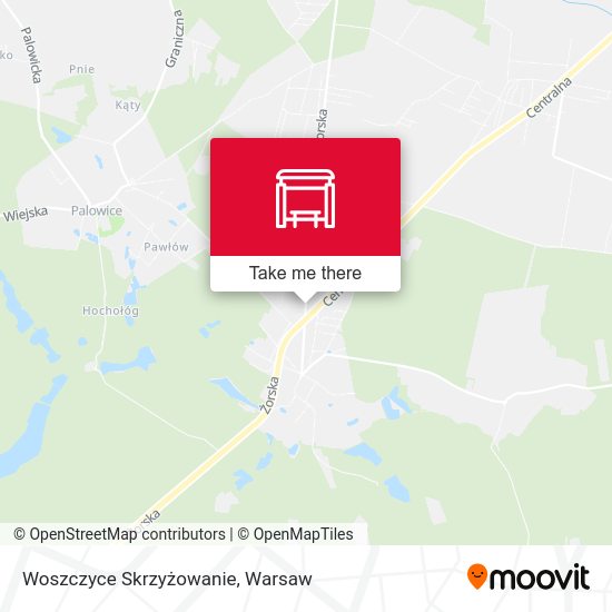 Карта Woszczyce Skrzyżowanie