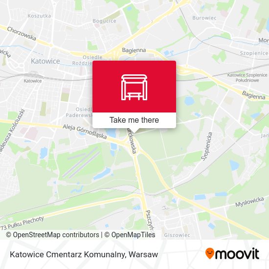 Карта Katowice Cmentarz Komunalny