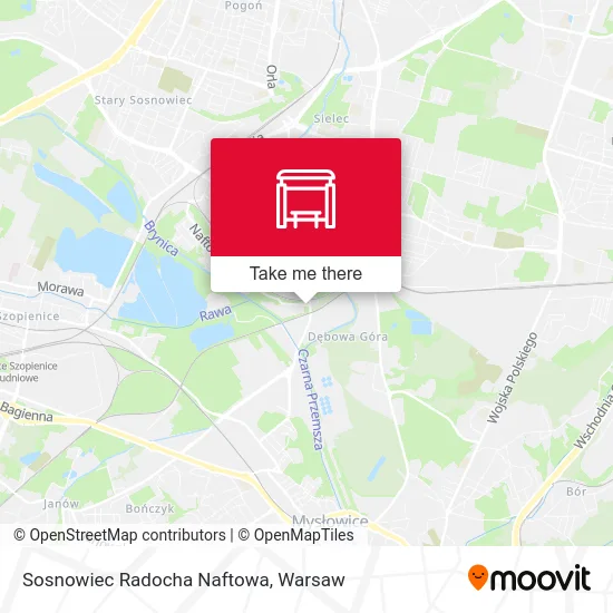 Sosnowiec Radocha Naftowa map